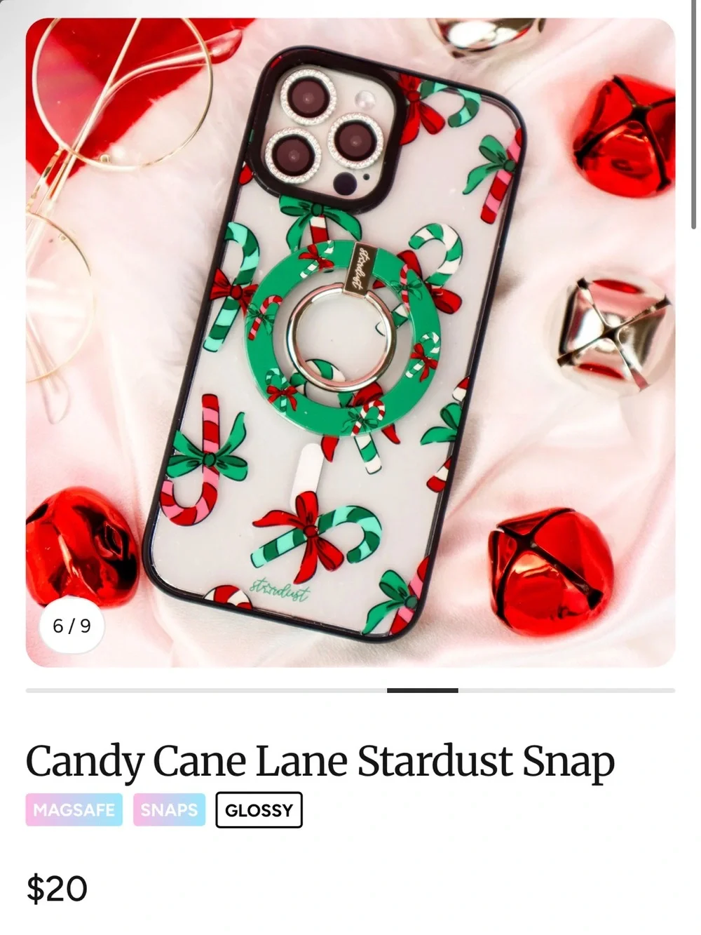 Candy Cane Lane iPhone 16 Pro Max & MagSafe Ring